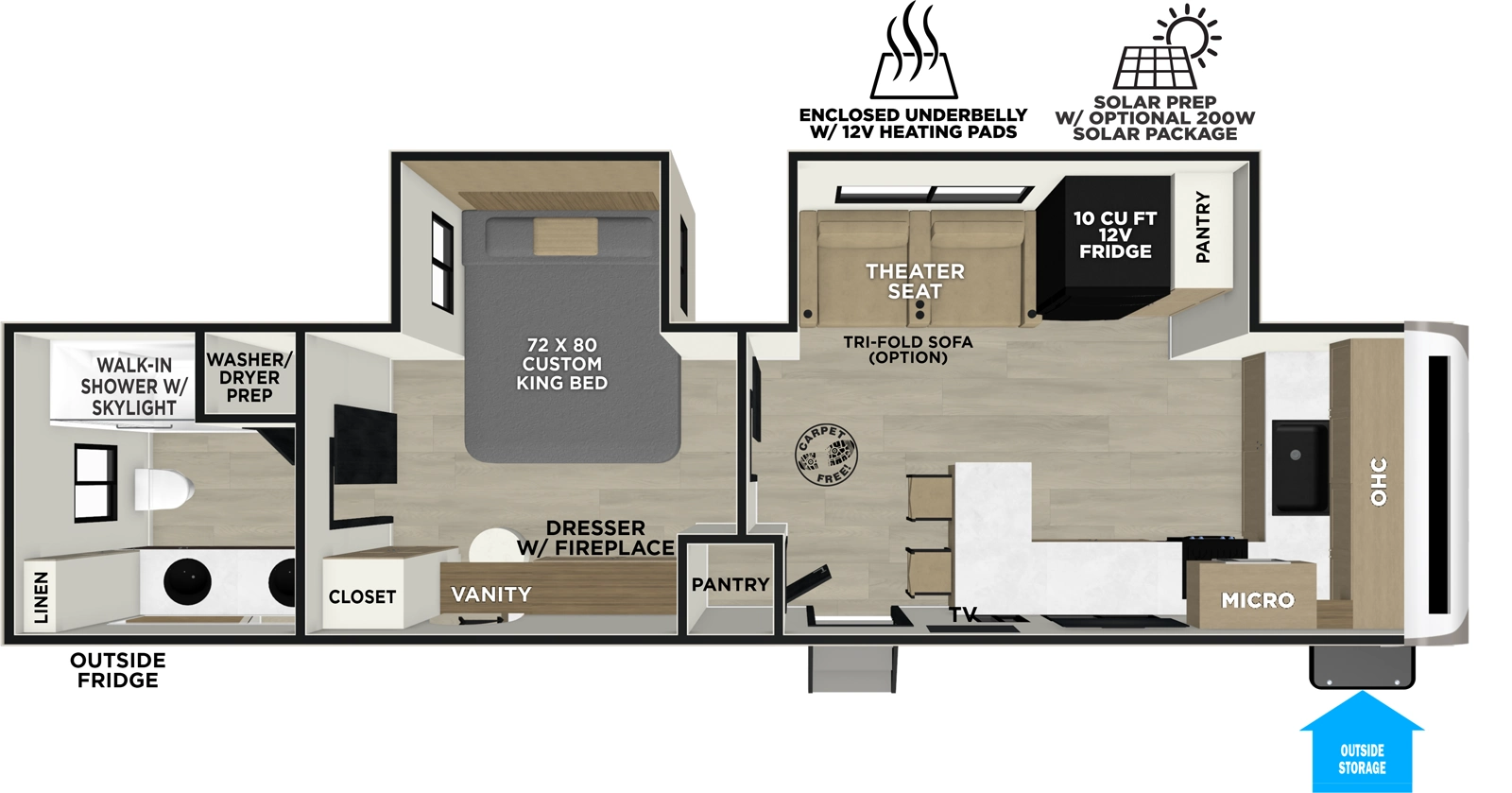 Hemisphere Travel Trailers 261FKRB Floorplan